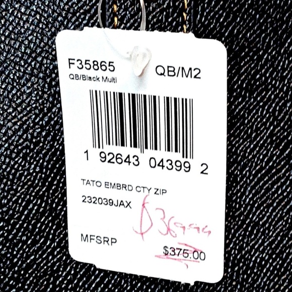 COACH Tattoo Embroidered City Zip Tote F35865 - Picture 5 of 8